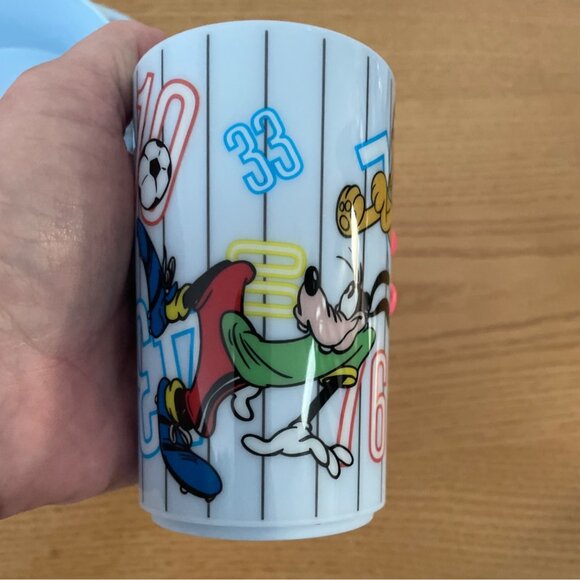 Vtg Betras Kids Mickey Mouse and Friends 3-Piece Dinnerware Set Sports 1993 New - Picture 3 of 11